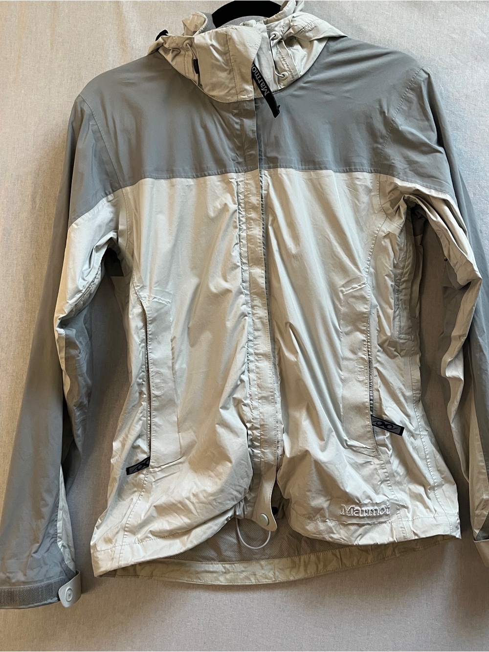 Marmot Two Tone Gray Waterproof Rain Jacket XS